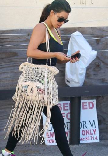 Kim Kardashian's Chanel Crochet Leather Fringe Bag