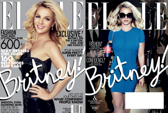 Britney Spears Elle October 2012 - Brintey Spears Double Cover Elle ...