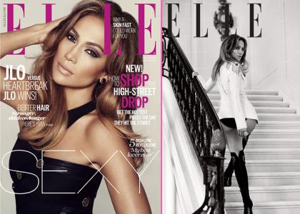 JLo Elle UK Magazine Cover October 2014