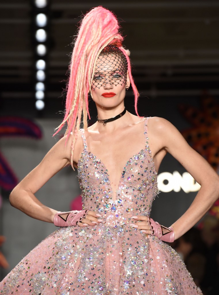 Model on the runway during The Blonds Fall 2016 Collection with Preciosa Crystals, held at Milk Studios, Thursday, February 17, 2016. Photo by Jennifer Graylock-Graylock.com 917-519-7666