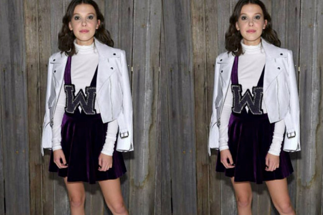 Shop the Look: Millie Bobby Brown's NYFW Jacket, millie bobby brown, nyfw, calvin klein, karlie kloss